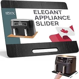 Ibyx Elegant Sliding Tray for Your Coffee Maker & Heavy Kitchen Appliances - Sturdy, Slides Easily from Under The Cabinet (Black, Large - Wide (16" X 13")) - Best Deal Finder