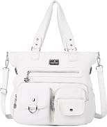 Angelkiss Purses Handbags for Women PU Tote Satchel Bags for Women Pockets Shoulder Bags - Best Deal Finder