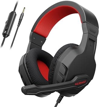 NUBWO U3 3.5 mm Gaming Headset for PC, PS4, Laptop, Xbox One, Mac, iPad, Switch Games, Computer Game Gamer Over Ear Flexible Microphone Volume Control with Mic on Amazon - Best Deal Finder
