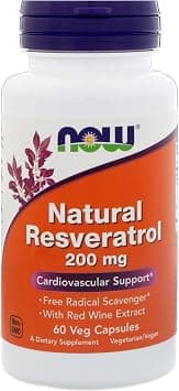 NOW Foods Natural Resveratrol Caps - 200 Mg - 60 Vegetarian Capsules - Amazon.ae Price Tracker