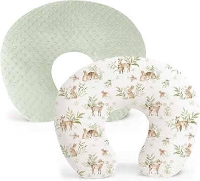 Konssy 2 Pack Nursing Pillow Covers, Soft and Comfortable Nursing Cover for Breastfeeding Pillows, Pillow Slipcover for Baby Girls Boys Newborn(Green, Woodland) on Amazon.ae - Price Tracker