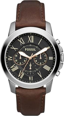 Fossil Leather Mens Quartz Watch - Best Deal Finder