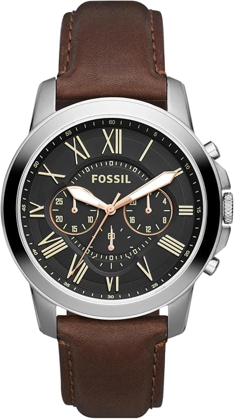 Fossil Leather Mens Quartz Watch on Amazon.ae - Price Tracker