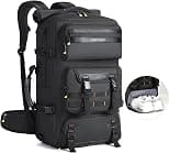 Tokokimo Travel Backpack for Men, 50L Flight Approved Carry On Backpack with 17in Laptop Compartment, Convertible Duffle Bag with USB Port for Weekender, Black - Best Deal Finder
