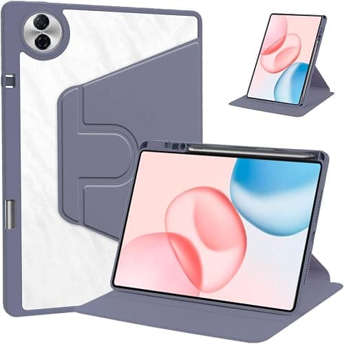 Vurtboly Hybrid Case Compatible with Honor Pad 10 12.1inch 2025 Cover, Clear Acrylic Multi-Angle Hard PC Back Case with Pen Holder Protective Stand Cover Shockproof for Honor Pad 10 12.1" (Purple) على Amazon.ae - متتبع الأسعار