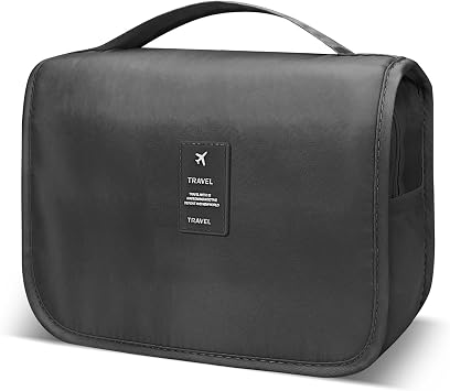 Lcsmaokin Large Capacity Toiletry Bag Travel Bag with Hanging Hook for Men and Women Waterproof Travel Cosmetic Bag Bathroom Storage Bag for Brushes Set, Full-Sized Shampoo, Toiletries, Accessories, on Amazon - Best Deal Finder
