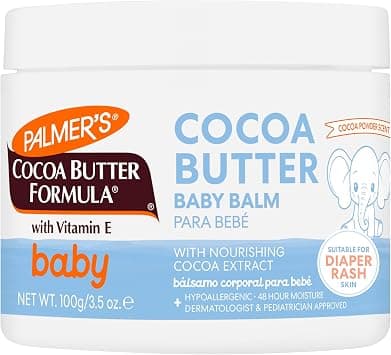 Palmer's Baby Balm, Cocoa Butter Formula Hydrating Baby Cream, 3.5 Oz, Nourishing Dry Skin, Eczema, Cradle Cap & Diaper Rash Cream, Hypoallergenic, 48Hr Moisture, Dermatologist Tested Essentials على Amazon.ae - متتبع الأسعار