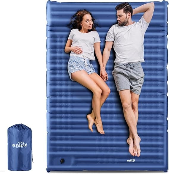 Elegear Sleeping Mat Camping 2 People Outdoor Inflatable Air Mattress Small Pack Size Foot Pump Sleeping Mat Ultralight Tear-Resistant Waterproof for Camping Trekking Hiking Backpacking 120 x 200 cm on Amazon.ae - Price Tracker