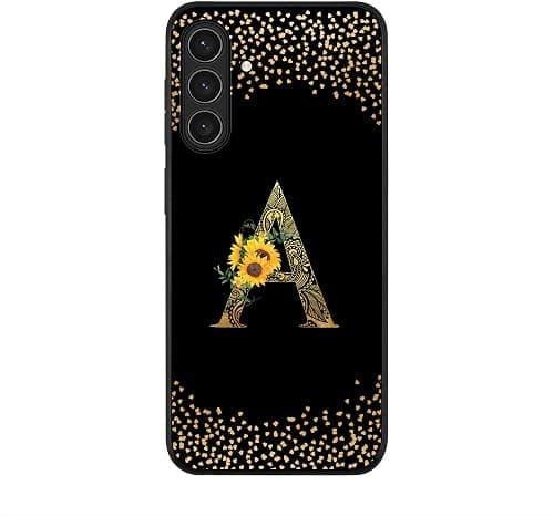 Stylizedd Case Compatible with Samsung Galaxy A17 / A17 4G / M17 Rugged cover Slim fit Camera Protection, Shockproof Thin Phone Case - Custom Floral Monogram - A (Black) على Amazon.ae - متتبع الأسعار