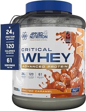 Applied Nutrition Critical Whey Protein Powder 2kg - High Protein Powder, Protein Milkshake, Muscle Building Supplement with BCAAs & Glutamine (2kg - 67 Servings) (2kg, Salted Caramel) on Amazon.ae - Price Tracker