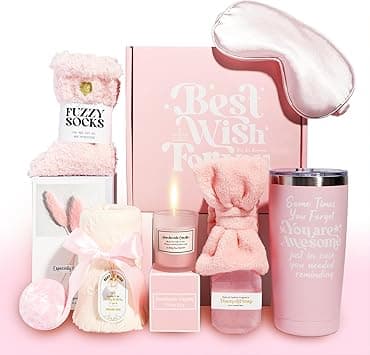 Beauenty 9PC Scented Candles &amp; Bath Bombs Set,Gifts for Women for Birthday Mother's Day Women's Day,Bath Bubble Set Gifts for Women,Relaxing Spa Gift Set for Woman（pink） on Amazon.ae - Price Tracker