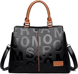 NEWSTYP Leather Letter Shoulder Bags for Women 2021 Luxury Handbags Women Bags Designer Fashion Large Capacity Tote Bag - Best Deal Finder