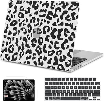 AKIT Compatible with MacBook Air 13 inch Case 2025 2024-2022 M4/M3/M2 A3240 A3113 A2681, Unique Pattern Hard Shell Case+Screen Protector+Keyboard Cover for MacBook Air 13.6 inch 2025, Black Leopard 2 on Amazon.ae - Price Tracker