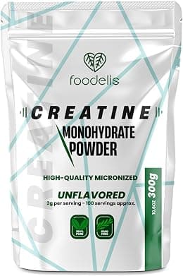 Creatine Powder 300 g - 100% Creatine Monohydrate, Micronised - No Additives - Well Soluble & Tasteless - With Dosing Spoon - Supply for 100 Servings - Best Deal Finder