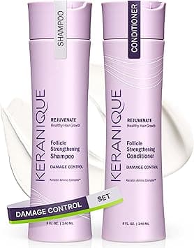 Keranique Damage Control Shampoo and Conditioner Set for Hair Growth and Thinning Hair | Keratin Hair Treatment | Keratin Amino Complex, Free of Sulfates, Dyes and Parabens, 8 Fl Oz on Amazon.ae - Price Tracker