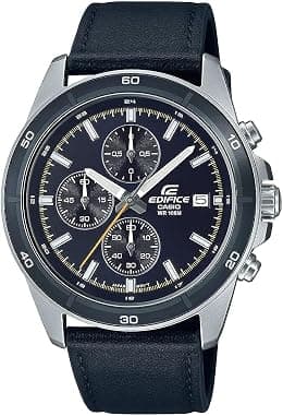 Casio Edifice Men's White Dial Stainless Steel Chronograph Watch - متتبع أسعار Amazon.sa