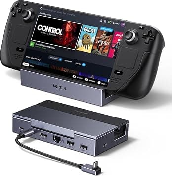 UGREEN Docking Station 6-in-1, 4K HDMI, Ethernet, Type A& C 3.0, 100W PD | 100W PD, USB-A & USB-C 3.0, Gigabit Ethernet, Adjustable Folding Stand for Gaming Handhelds, Laptops, and MacBooks على Amazon.ae - متتبع الأسعار
