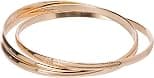 GUESS "Basic" Gold 3 Piece Interlocking Bangle Bracelet, One Size, Metal, no gemstone - Best Deal Finder