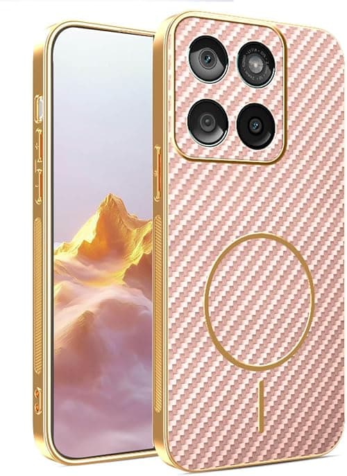 YUECXIN Magnetic Case for Motorola Moto G77 5G with Wireless Charging, Fibre Texture Silky Mobile Phone Case, Ultra Thin Soft Shockproof Non-Slip TPU Bumper Protective Case Pink on Amazon.ae - Price Tracker
