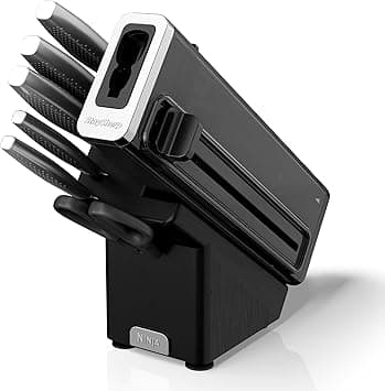 Ninja StaySharp 6-Piece Knife Set With Integrated Sharpener - Chef, Slicing, Bread, Utility, Paring Knives and Kitchen Scissors - Stainless Steel, Charcoal K62006EUUK on Amazon.ae - Price Tracker