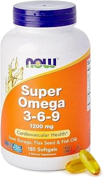 Now Foods Super Omega 3-6-9 1200 Mg, 180 Softgels - Best Deal Finder
