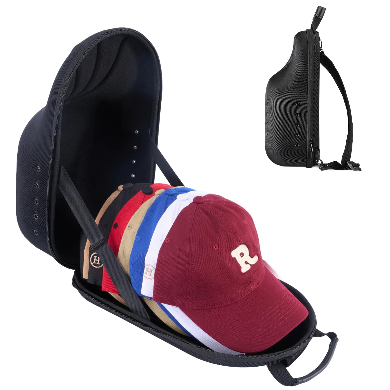 ProCase Cap Organizer, Hat Travel Hard Case with Adjustable Bag Strap and Carrying Handle, Baseball Cap Holder Storage Box for 7 to 8 Caps -Black (Case Only) on Amazon.ae - Price Tracker