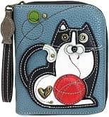 CHALA Zipper Wallet Wristlet 8 Credit Card Slots Durable Faux Leather - Best Deal Finder