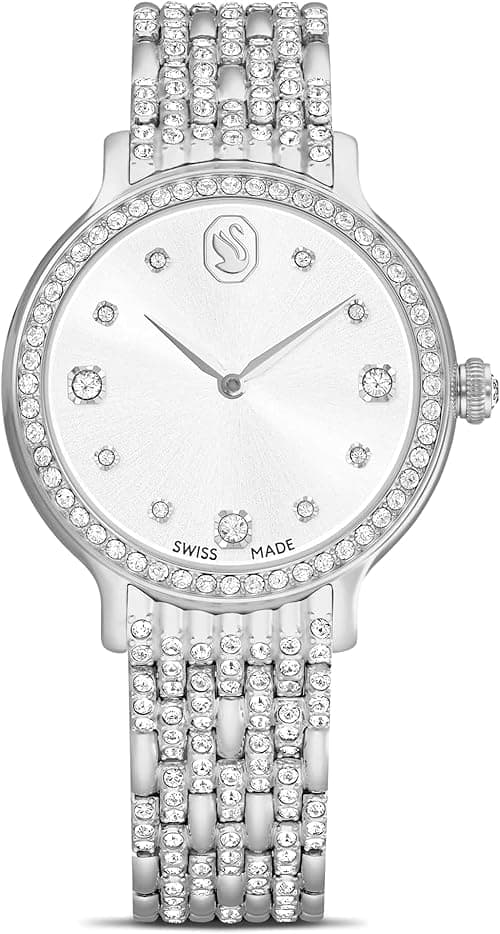 Swarovski Imber Watch, Swiss Made, Metal Bracelet, Silver Tone, Stainless Steel on Amazon.ae - Price Tracker
