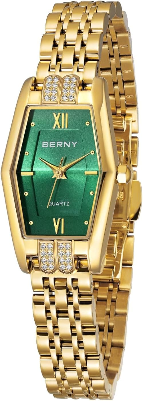 BERNY Gold Watches for Women Hexagon Ladies Quartz Wrist Watches Stainless Steel Band Small Analog Watch Luxury Bracelet on Amazon.ae - Price Tracker