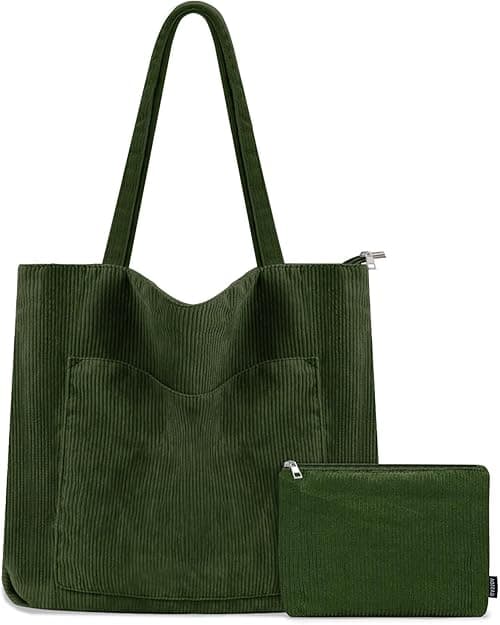 Tote Bag Women's Cord Shopper Bag Women's Large Shoulder Bag Handbag Women with Cosmetic Bags for Shopping Work Travel and School on Amazon.ae - Price Tracker