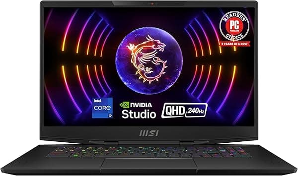 MSI Stealth 17 Studio 17.3" QHD 240Hz Gaming Laptop: 13th Gen Intel Core i9, RTX 4080, 32GB DDR5, 1TB NVMe SSD, Thunderbolt 4, USB-Type C, Cooler Boost Trinity+, Win11 Home: Core Black A13VH-053US - Amazon.ae Price Tracker