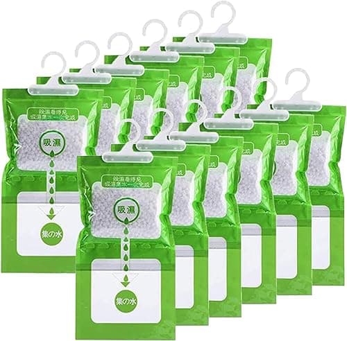 TYCOM Moisture Absorbers (12 Packs), Odor Eliminator humidity absorber Hanging Bags, wardrobe freshener, Closet Dehumidifiers & Odor Removers for Home & Car -12pcs on Amazon.ae - Price Tracker