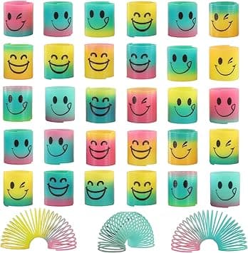 30 Pack Spring Rainbow Magic Fidget Stress Coil Mini Springs Bulk Toys For Party Favor Carnival Prize Birthday Goodie Bag Stuffers For Kids Boys Girls on Amazon.ae - Price Tracker