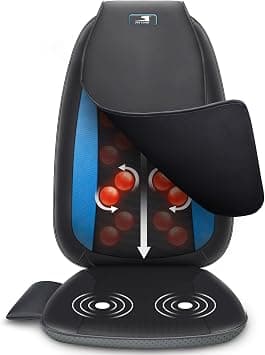 SKY LAND Shiatsu Back Massager Seat with Heat | Deep Tissue Kneading Massage Seat Cushion for Full Back | Soothing Heat, Vibration & Adjustable Zones | Chair Pad for Home & Office – Ideal Gift EM-5229 on Amazon.ae - Price Tracker