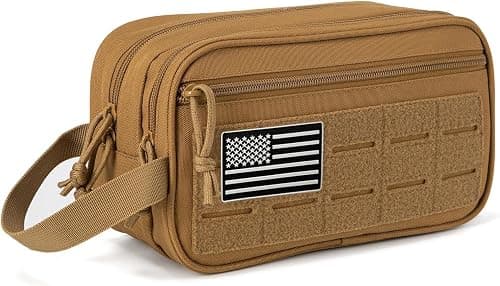 Tactical Toiletry Bag For Men Hygiene Bag EDC Military Tool Molle Pouches Mens Shaving Kit Travel shower Bags (Tan) on Amazon - Best Deal Finder