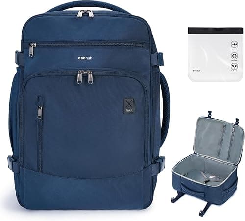 ECOHUB Travel Backpack for Airline Approved, Carry on Backpack with 15.6" Laptop Pocket for International Travel Bag on Amazon.ae - Price Tracker