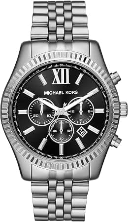 Michael Kors Lexington Watch für Herren, 44mm Quarz-Chronographenwerk mit Edelstahlarmband - دليلك لأفضل العروض