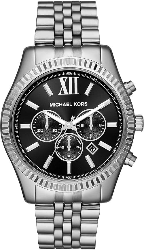 Michael Kors Lexington Watch für Herren, 44mm Quarz-Chronographenwerk mit Edelstahlarmband على أمازون - دليلك لأفضل العروض