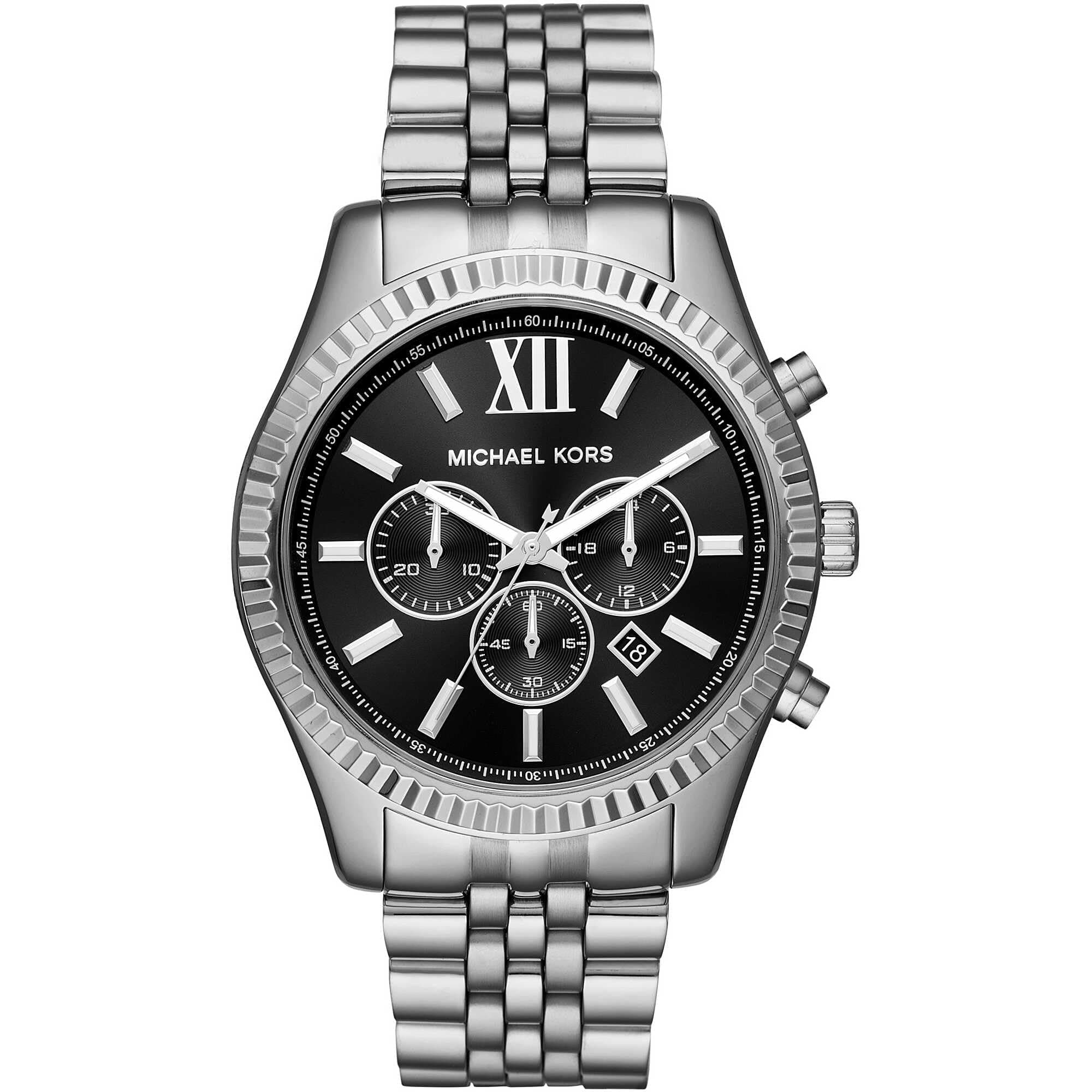 Michael Kors Lexington Watch für Herren, 44mm Quarz-Chronographenwerk mit Edelstahlarmband on Amazon.ae - Price Tracker