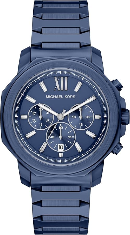 Michael Kors Men's Prescott Chronograph Blue Stainless Steel Watch (Model: MK9251) on Amazon.ae - Price Tracker