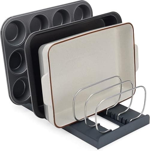 Joseph Joseph Drawerstore Cookware Organiser, Baking Tray Rack, Space Saving Storage For Pans, Lids, Chopping Boards على Amazon.ae - متتبع الأسعار