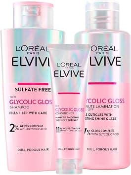 L'Oréal Paris Elvive Glycolic Gloss Conditioner + Shampoo + 5 Minute Lamination Treatment for Dull and Porous Hair, Elvital Glycolic Shine, Intensive and Long-Lasting Shine Care - 3 - Best Deal Finder