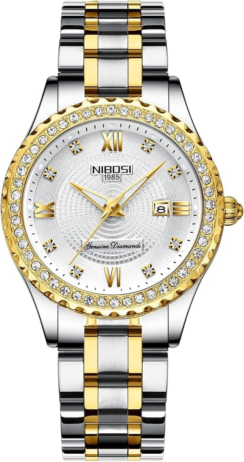 NIBOSI Women Watches Analogue Wrist Watches Watches for Women's &Girls&Miss&Ladies Rose Gold Dial Watch with Stylish Diamond Studded Watches on Amazon.sa - Price Tracker