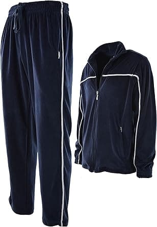 ChoiceApparel Mens Velour Tracksuit with Zippered Pockets on Amazon.ae - Price Tracker