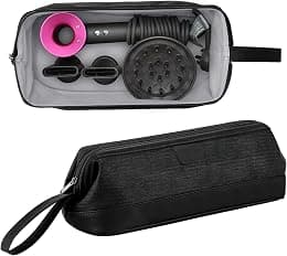 ​1Pcs Hair Dryer Storage Bag for Dyson, Travel Case for Supersonic, Portable Carrying Case for Dyson Hair Dryer, Waterproof PU Leather, Velvet-Lined Protection, for Travelers, Dyson Owners​ - Best Deal Finder