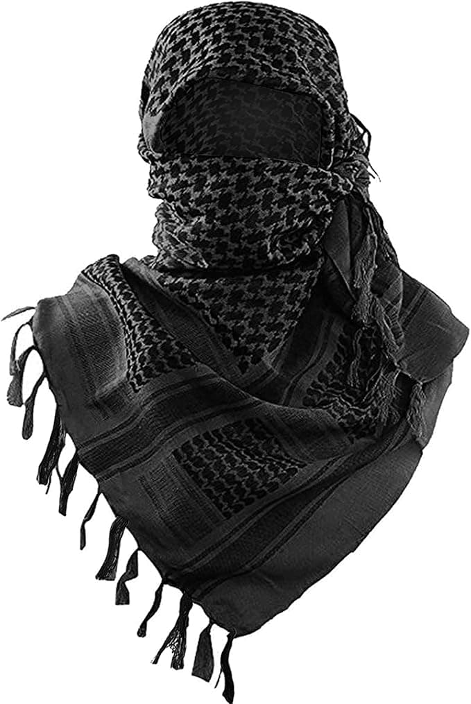 Luxns Military Shemagh Tactical Desert Scarf / 100% Cotton Keffiyeh Scarf Wrap for Men And Women on Amazon.ae - Price Tracker