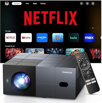 Outdoor Projector with WiFi and Bluetooth,1500 ANSI/Compatible with Netflix | Dolby Audio Smart Projector,4K Movie Proyector for for Home Theater/Bedroom/Ceiling/Gift for Her/Him on Amazon.ae - Price Tracker