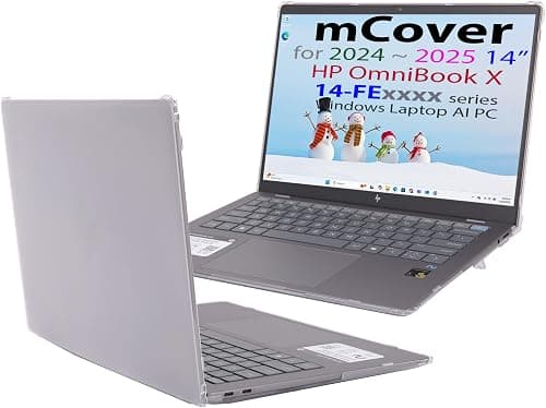 mCover Clear Hard Case Cover Compatible with HP OmniBook X 14-FExxxx Series Windows AI PC Laptops (2024-2025 14 Inch Only) (Not for other HP Models) على Amazon.ae - متتبع الأسعار
