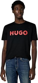 HUGO mens Print Logo Short Sleeve T-shirt T-Shirt - Best Deal Finder