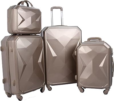 4 Piece Trolley Travel Bags Set, Gold on Amazon.sa - Price Tracker
